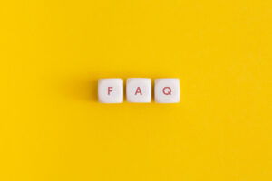 image of dices spelling out faq that displays a visual of the new google seo changes about faq